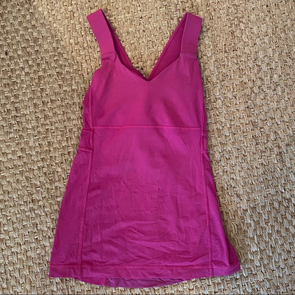 Pink Lululemon workout tank